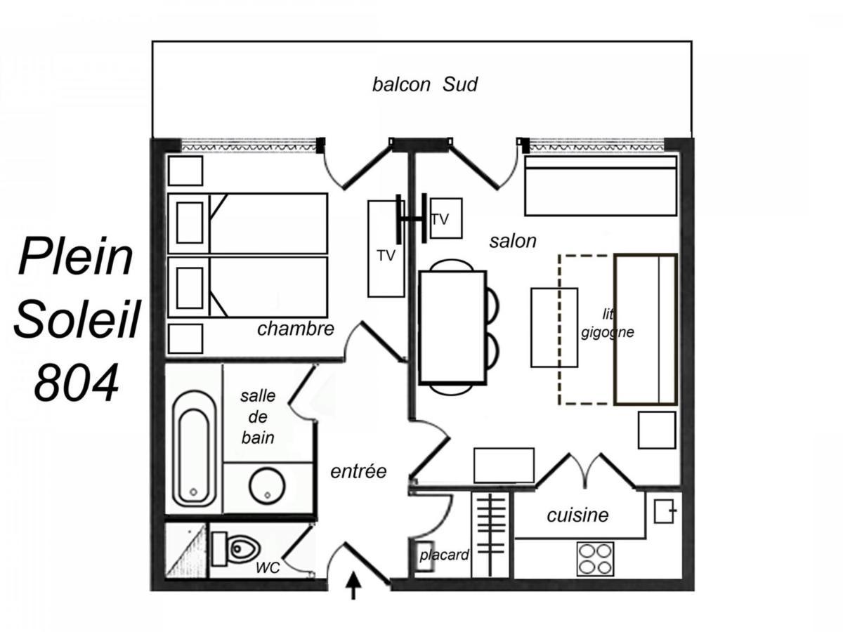 Appartement Ensoleille Avec Tv, Proche Pistes Et Commerces, Residence Plein Soleil, Les Allues - Fr-1-182-18 Méribel Exteriér fotografie